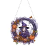 Diamond Painting Halloween Decorations Wreath Pendant for Home Window Wall