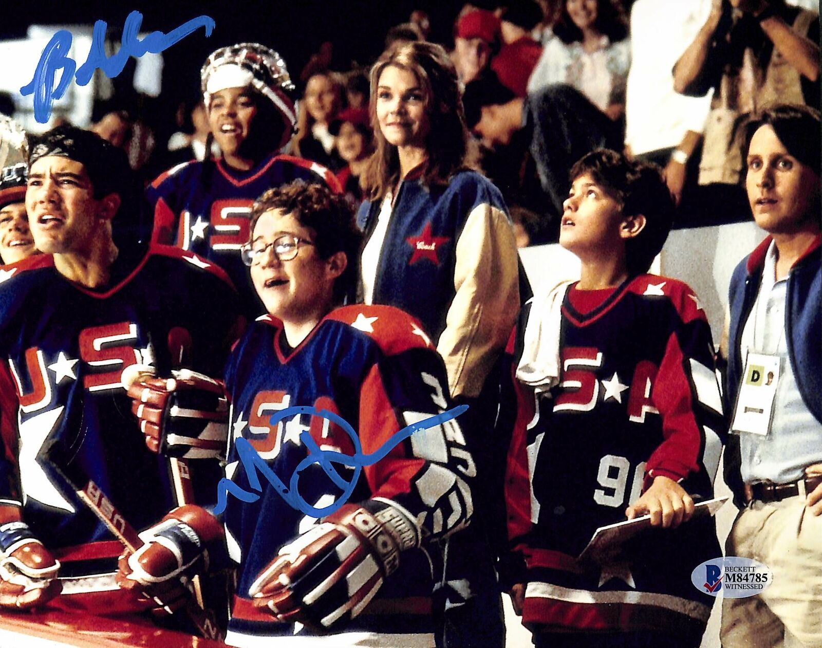 Mike Doherty & Brandon Adams Mighty Ducks Signed 8x10 Photo Poster painting BAS Witness #M84785