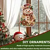 Snowman Acrylic DIY Diamond Painting Pendant Double-Sided Print Kit