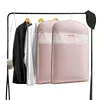 [US Local Warehouse] Space Saving Hanging Garment Bag w/ Self Compression Zipper Storage Bag(Pink S)