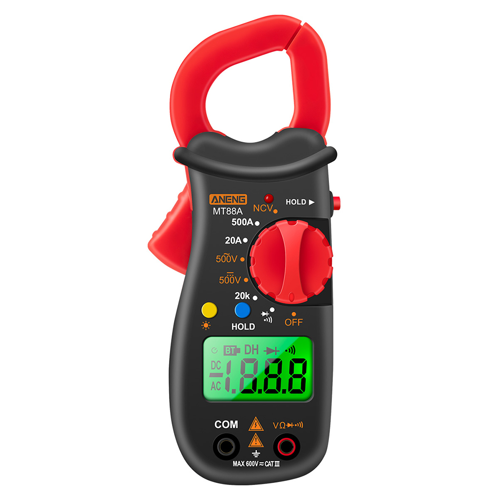 

ANENG MT88A 1999 Counts Digital Clamp Multimeter AC DC Voltage NCV Tester, 501 Original