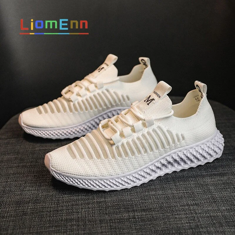 Summer Women's Sneakers 2021 Women Running Sport Shoes Woman White Pink Yellow Sneakers Tennis Light Mesh Vulcanize basket femme