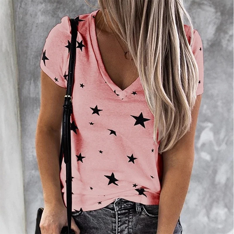 Heart Print Women Shirt Blouse Plus Size 2020 Casual Summer Short Sleeve Loose Shirt Ladies Streetwear Tops Blusa Clothing