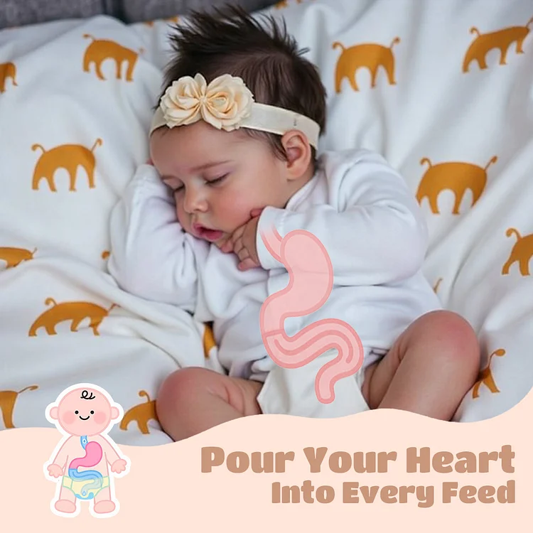 [Full Body Silicone with Drink & Wet] 12" & 16" Reborn Baby Doll Girl, Newborn Doll with Smooth Skin, Lifelike Asleep Baby Doll with Movable Limbs