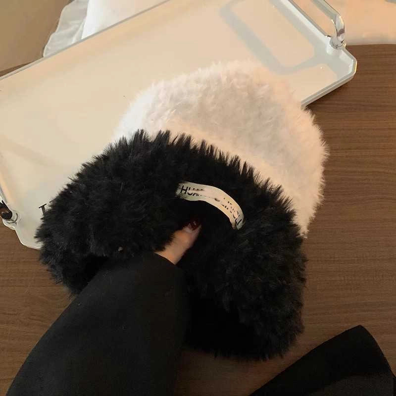 Women’s Sweet Minimalist Color Block Eaveless Wool Cap