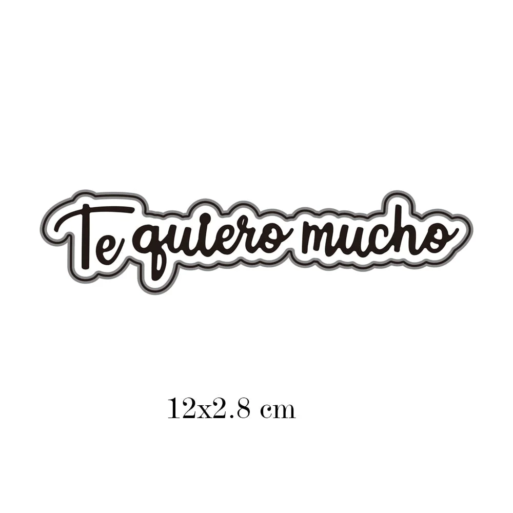 Spainish Words Serial Craft Metal Cutting Die Stencils Template for Scrapbooking Paper Album Cards Gift Decor Knife Die Cut New