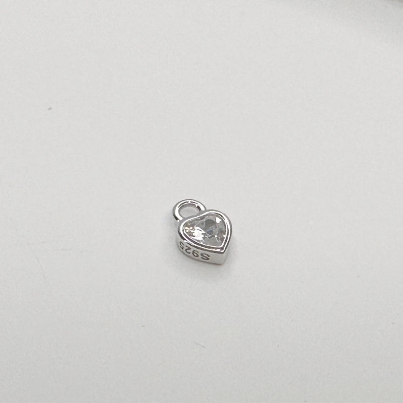 1 Piece 925 Sterling Silver Zircon 22K Gold Plated Rhodium Plated Round Dots Water Droplets Heart Shape Pendant