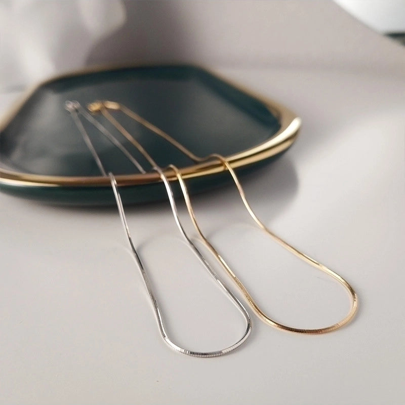 1 Piece Minimalist Solid Color Sterling Silver Plating Necklace