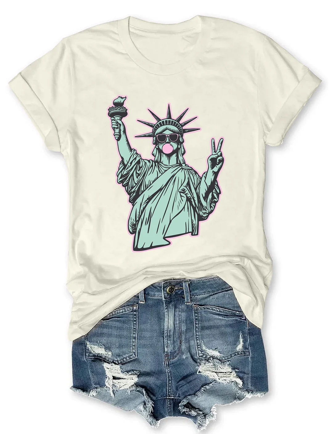 4th Of July Statue Of Liberty T-shirt