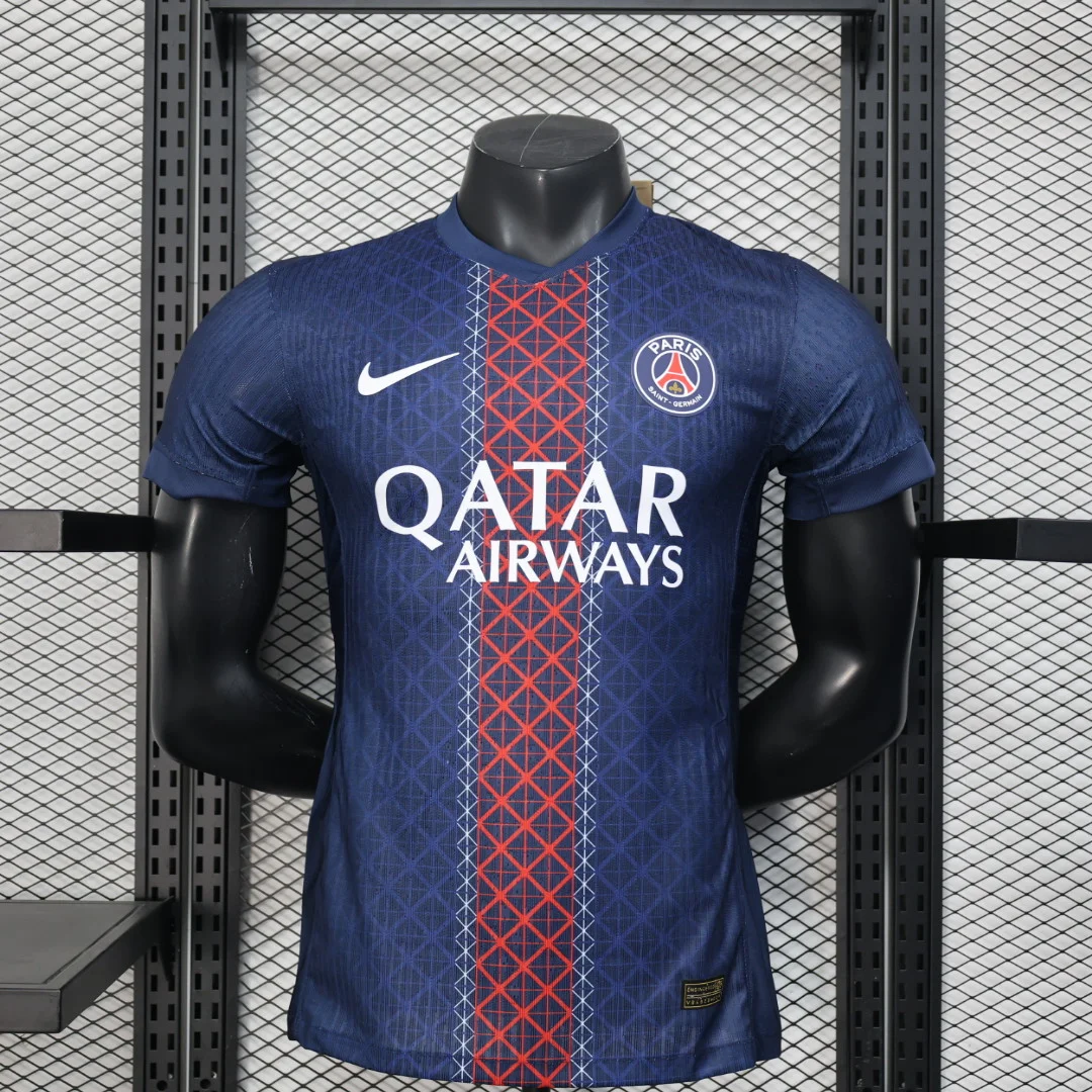 25/26 PSG Paris Saint Germain Home Player Version Men's Football T-Shirt 1:1