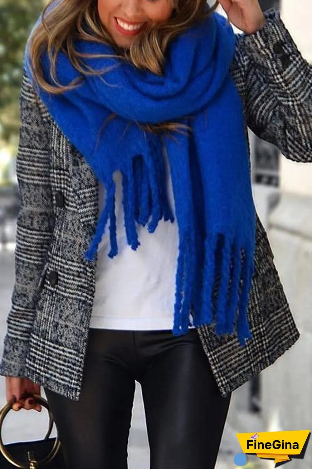 Solid Tassels Scarf