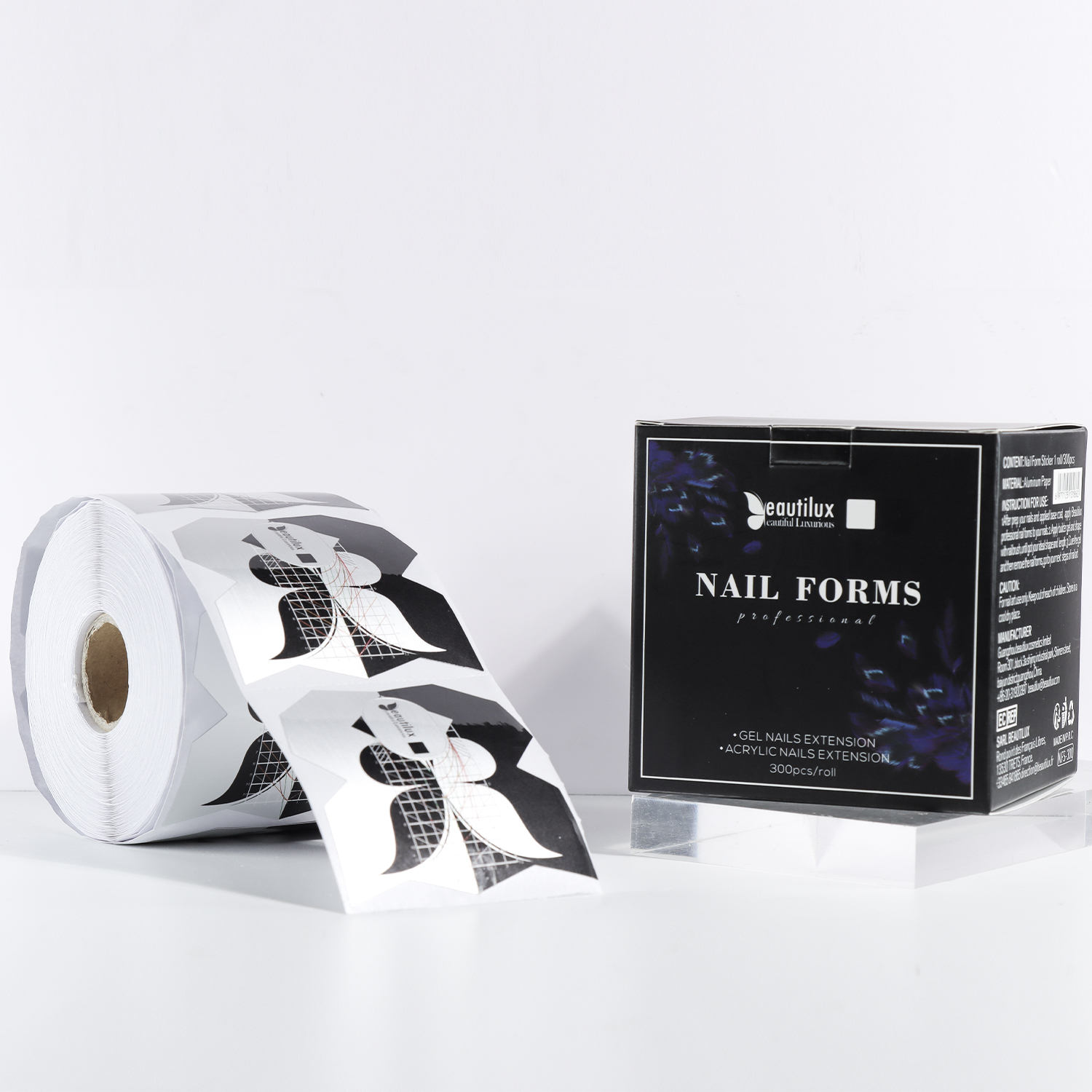 Professional & DIY Nail Forms 300pcs/Roll |NFS300