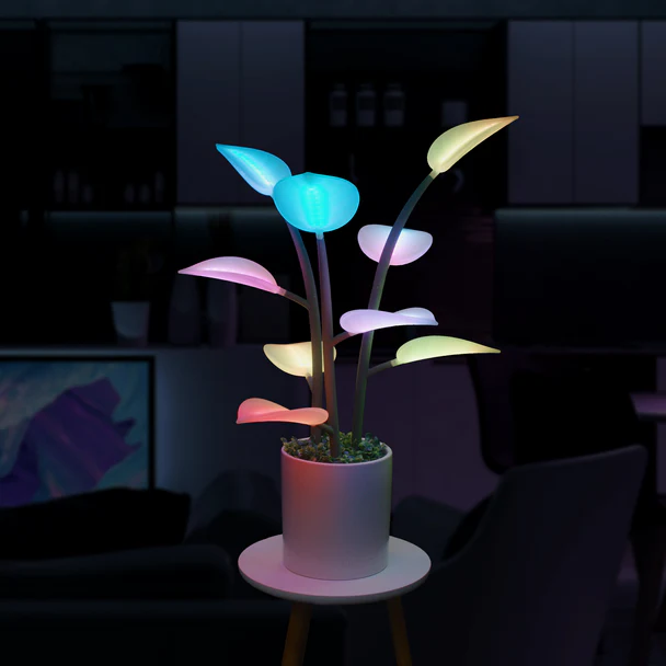 500LED Programmable Indoor Plant Magic Glow Potted Plants Colorful Glowing Artificial Plant Bonsai, Magic Indoor Plant LED Night Light for Home Indoor Plant Decoration (Without Pot)