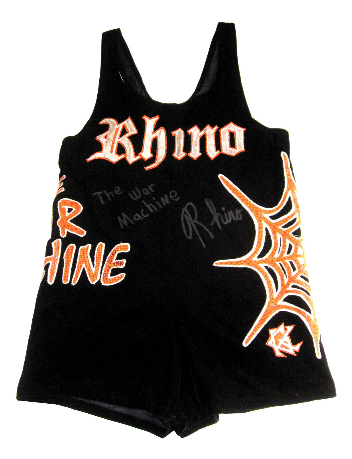 WWE TNA ECW RHINO RING WORN SINGLET HAND SIGNED WITH PICTURE PROOF AND COA 2