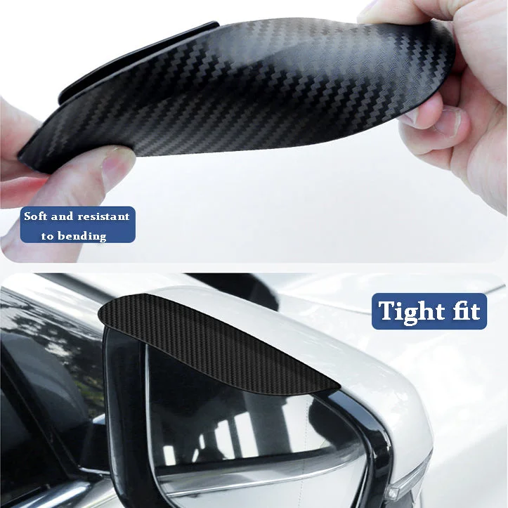 Car Reversing Mirror Rain Shield Reflective Rain Shield With Car Logo