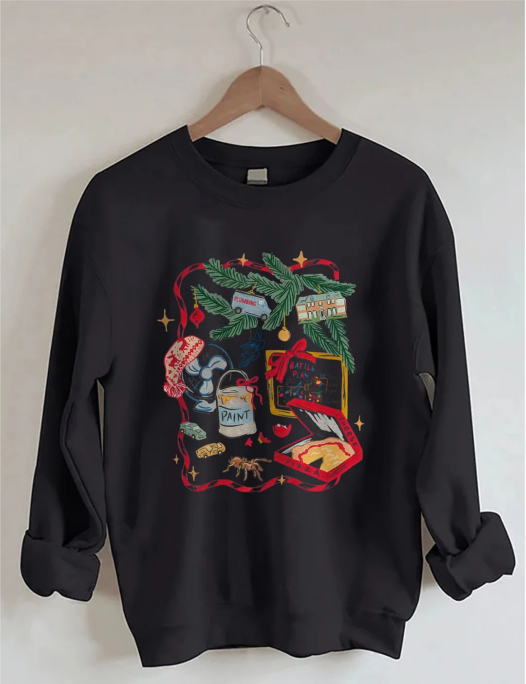 Home Alone Battle Plan Map Christmas Sweatshirt
