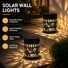 Solar Mandala Lights Outdoor Metal Solar Powered Wall Lamp Decorative Weatherproof Projector Light for Patio Backyard Garden Deck Step Decor