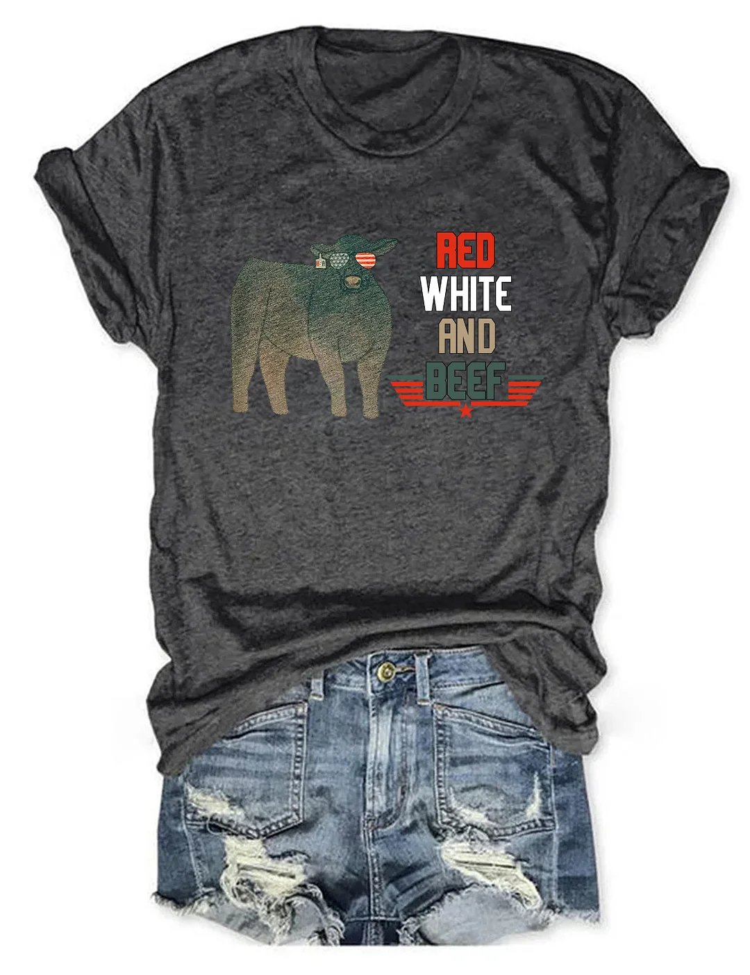 Red White And Beef Cattle T-shirt