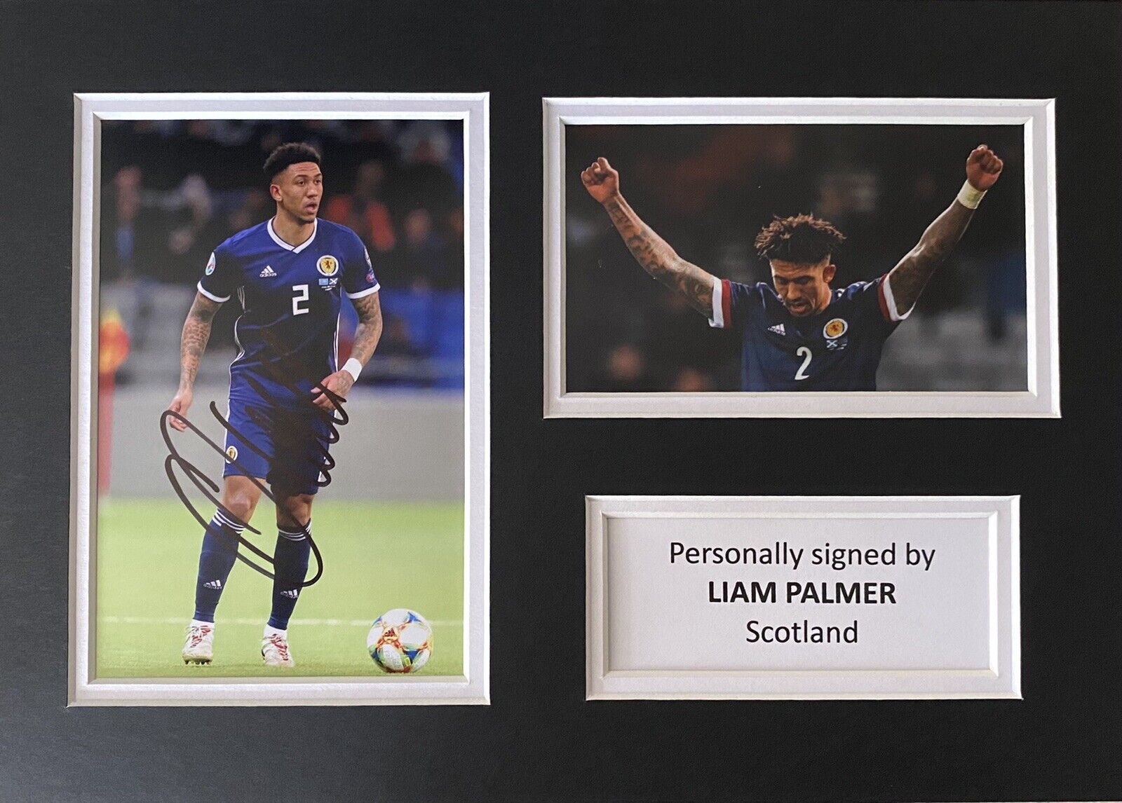 Liam Palmer Hand Signed Photo Poster painting In A4 Scotland Mount Display