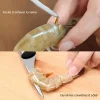 Outil d'&eacute;plucheur de moustaches de crevettes en acier inoxydable