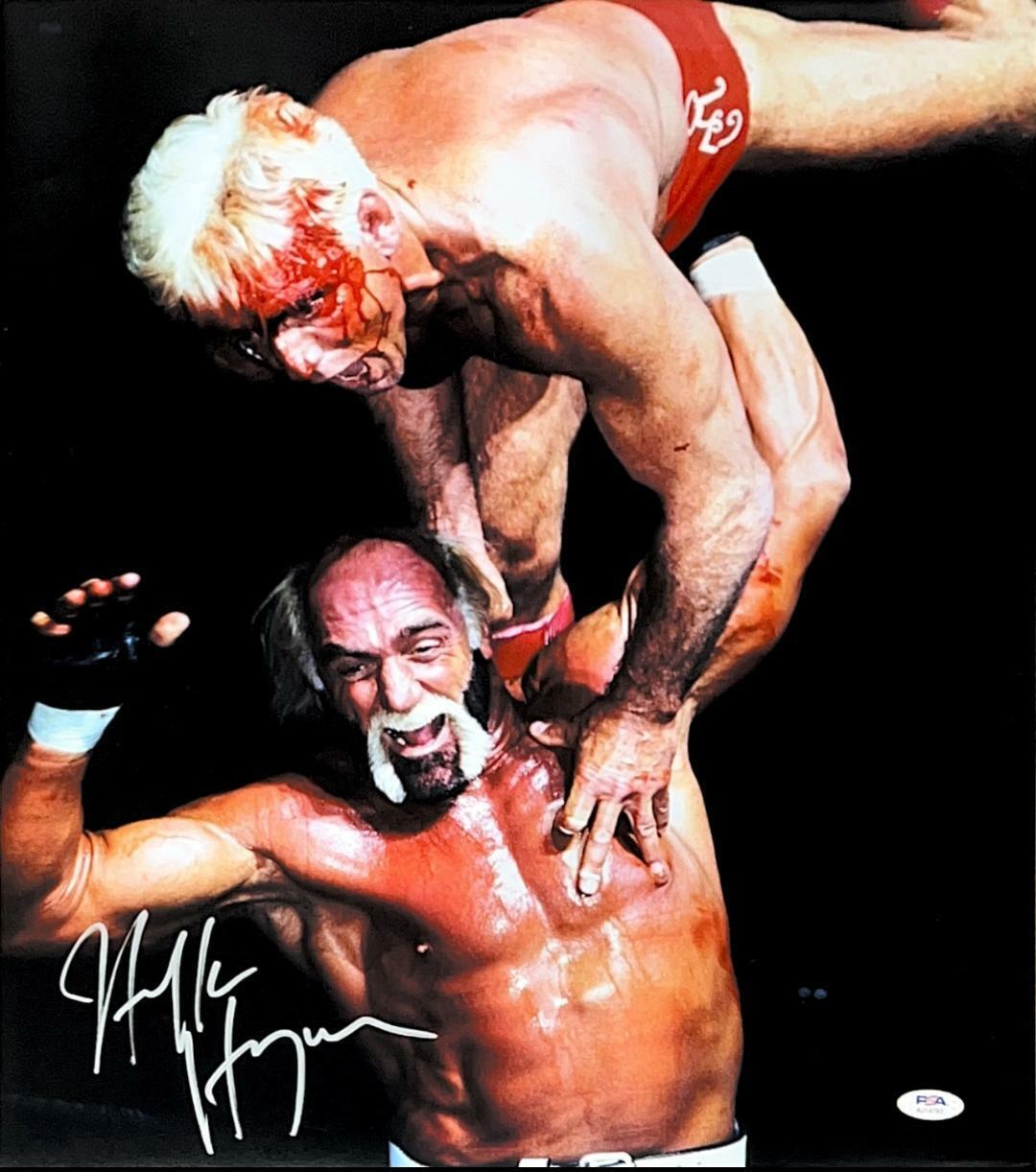 WWE HULK HOGAN HAND SIGNED AUTOGRAPHED 16X20 Photo Poster painting WITH PROOF AND PSA COA 2 RARE