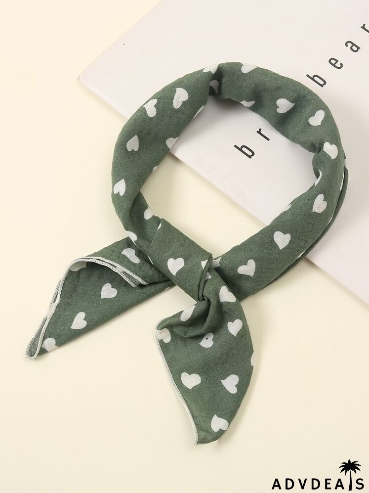 Heart Print Bandana