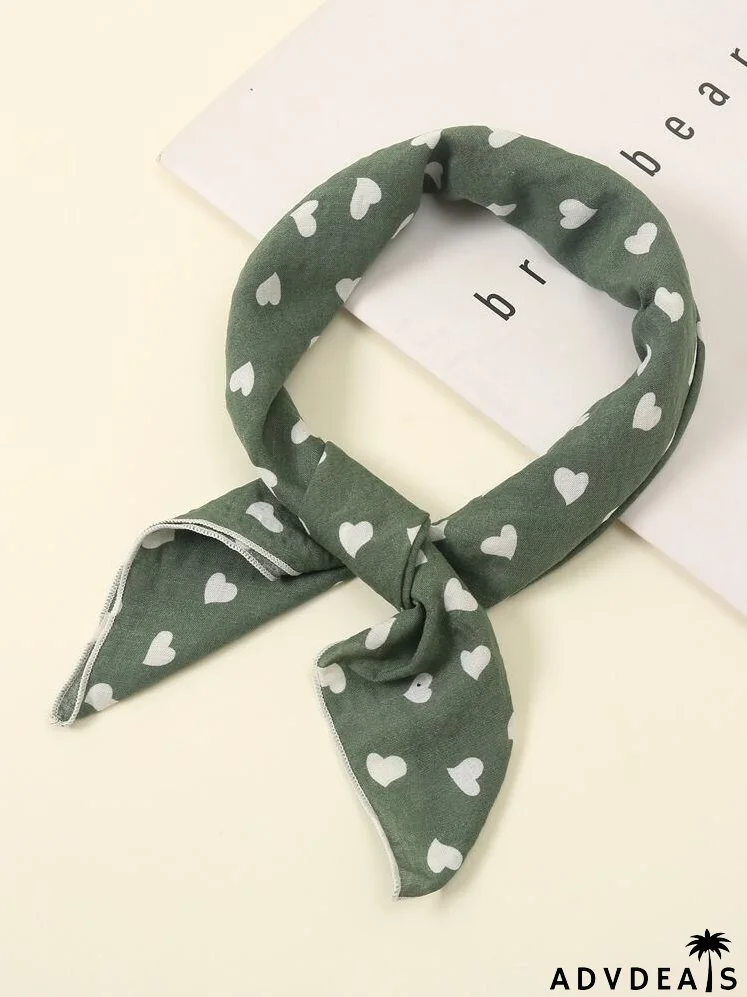 Heart Print Bandana
