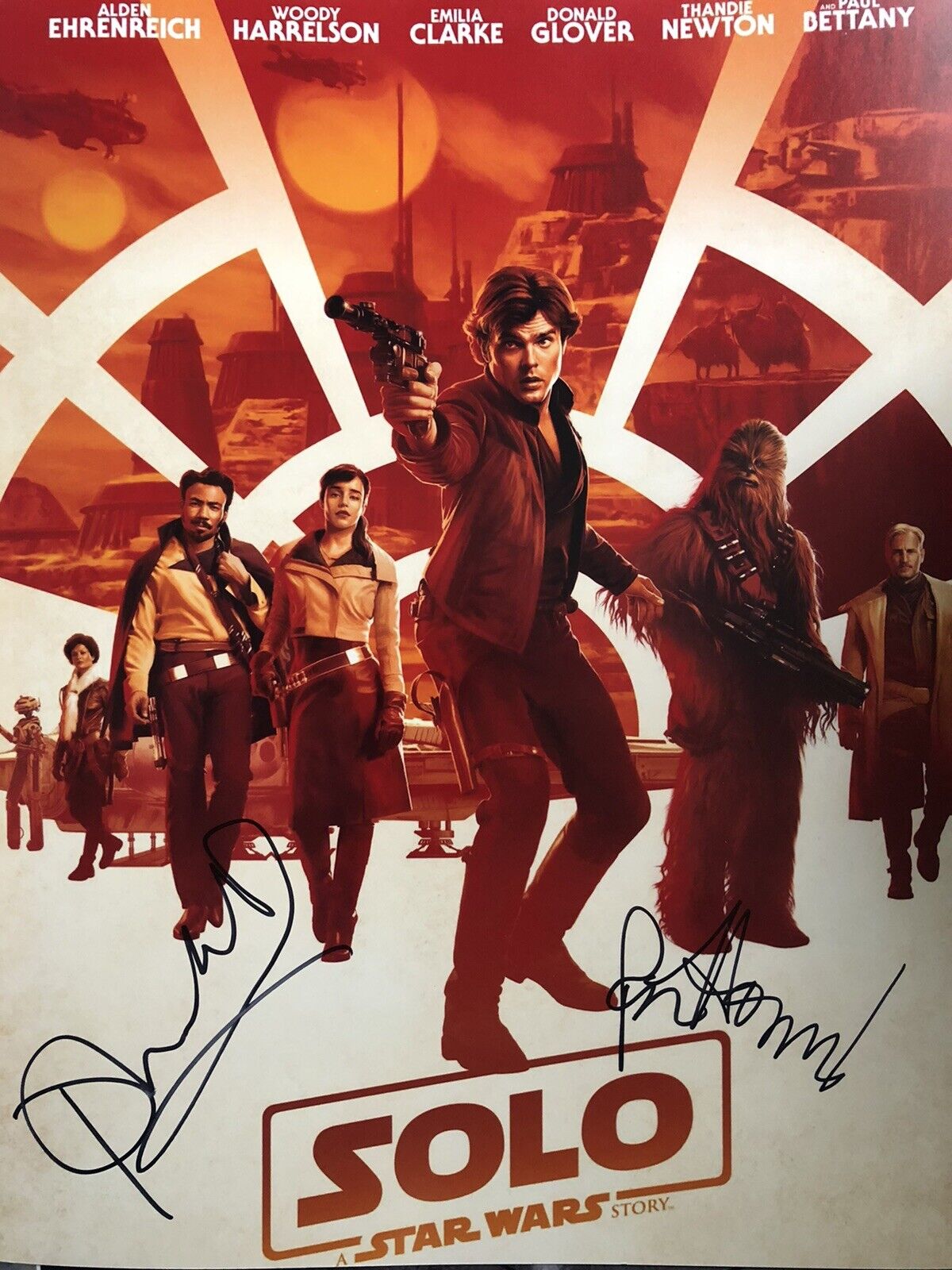 Phoebe Waller-Bridge/Ron Howard Signed Solo: Star Wars Story 11x14 Photo Poster painting AFTAL