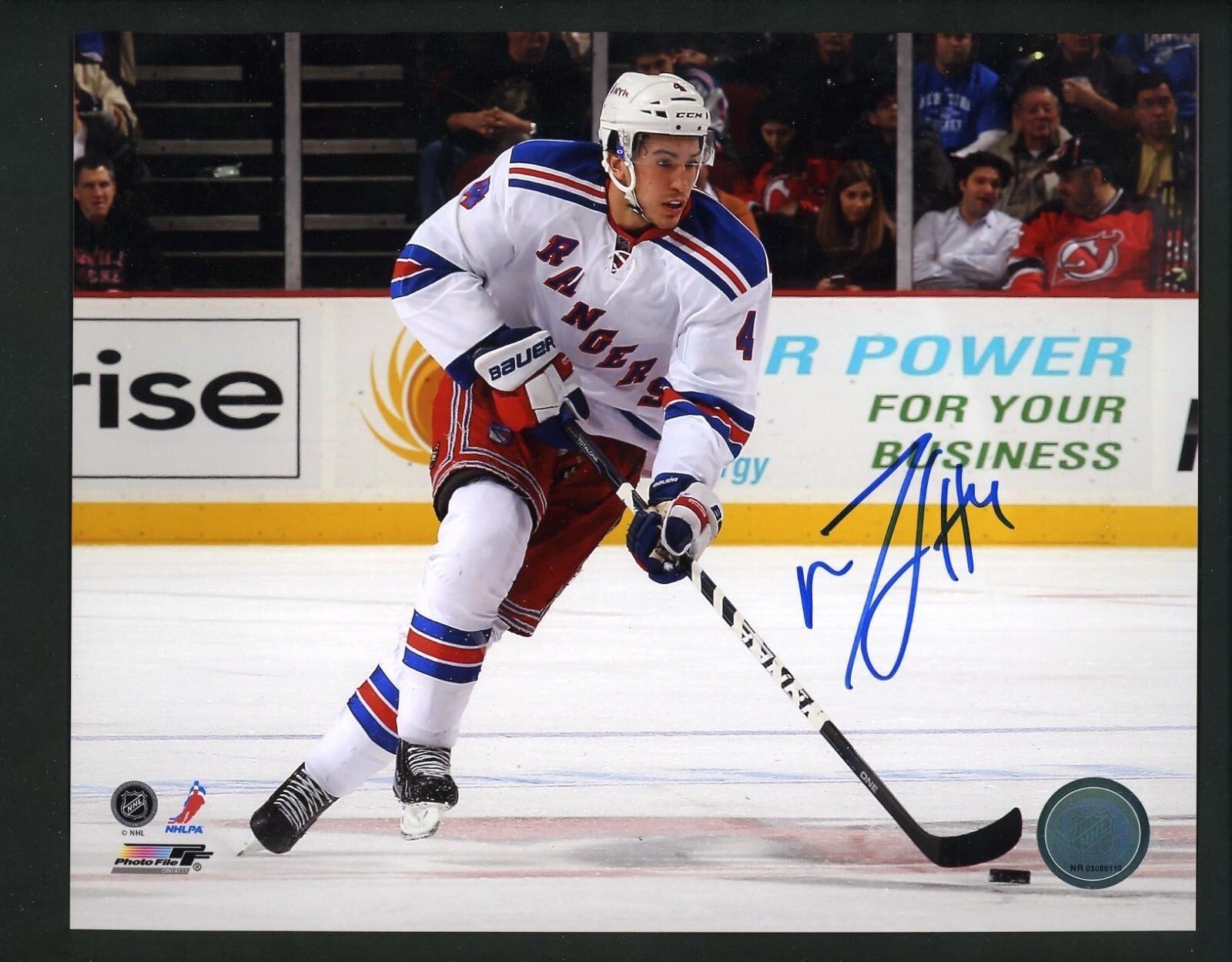 Michael Del Zotto Signed Autographed 8 x 10 Photo Poster painting New York Rangers