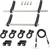 AMK Adjustable 1/10 Scale Bumper Mount Front Rear, Metal Bumper Kit with Modular Fairlead D-ring Tow Strap for RC Crawler Axial SCX10 Element Enduro Gen7 Gen8 TRX6 TRX4 Upgrades (Purple)