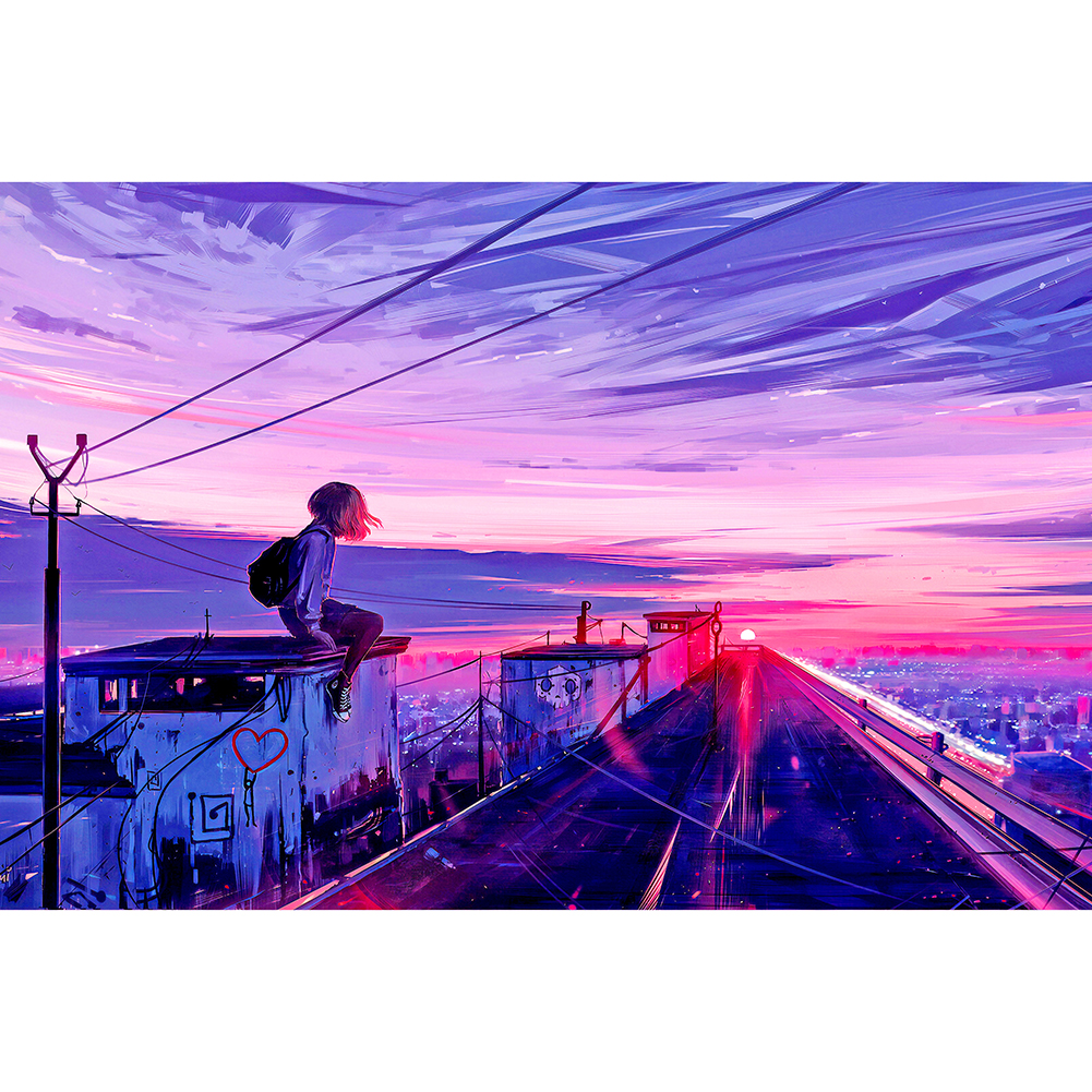 

Anime Scenery Girl - 1000 Pieces Jigsaw Puzzle, 501 Original