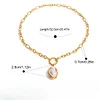 Large Pearl Golden Earrings Ring Necklace