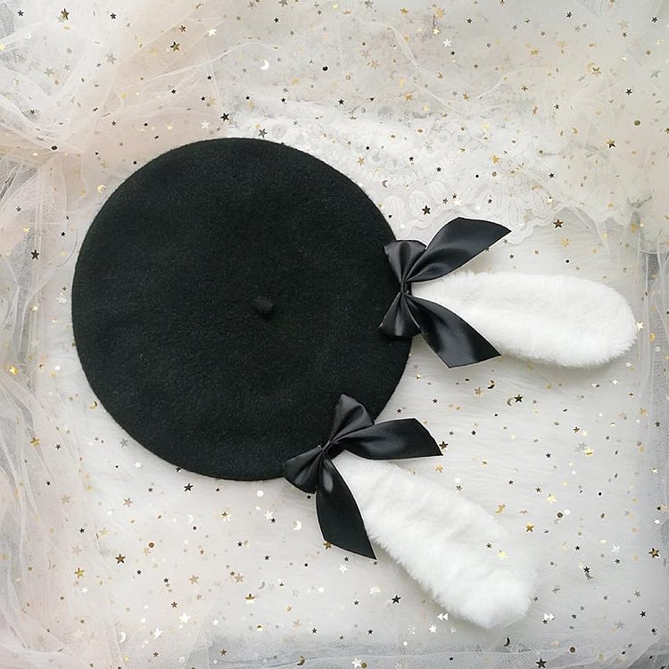 Lolita Japanese Bow-Knot Beret - Modakawa Modakawa