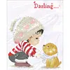 【Limited Stock Sale】Girl Dog-Partial 9CT Stamped Cross Stitch Bead Embroidery 35*43cm tapestrymarket