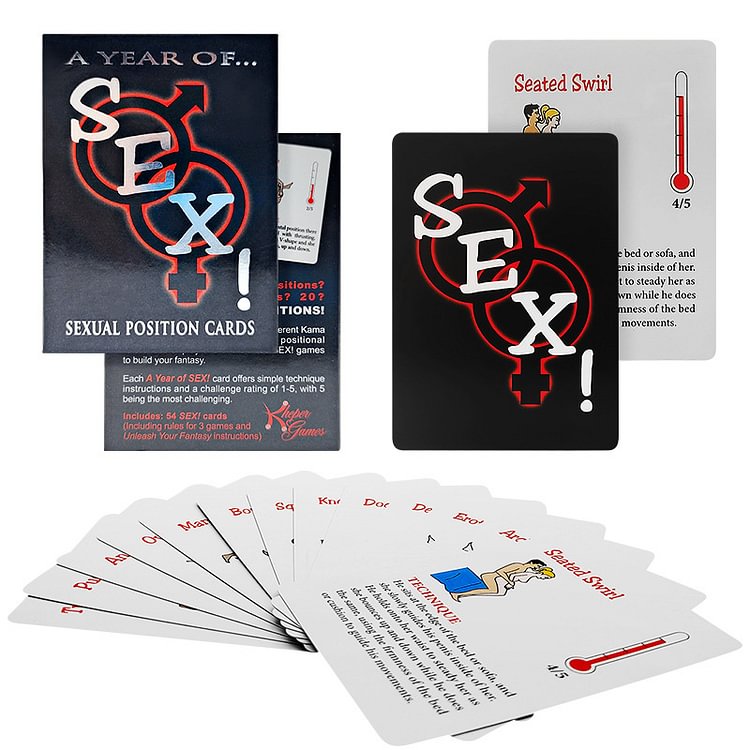 A Year Of Sex! Sexual Position Card Game Rose Toy