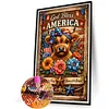 Diamond Painting -DIY Round Drill God Bless America(40x60cm)