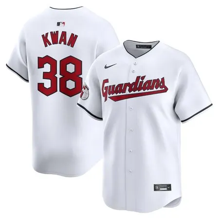 Men's Cleveland Guardians #38 Steven Kwan  White Home Limited Player Jersey