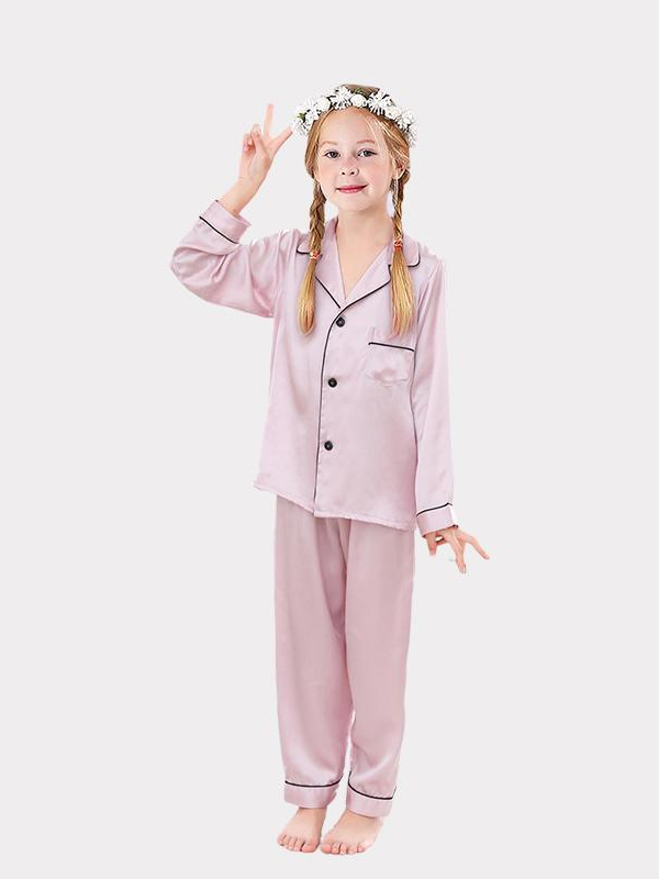 Pyjama en soie classique pour les  filles- SOIE PLUS