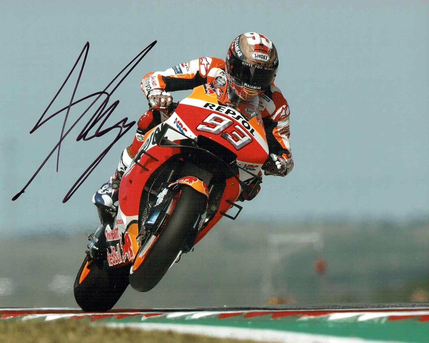 Marc MARQUEZ 2019 SIGNED 10x8 Autograph Photo Poster painting 1 AFTAL COA MOTOGP World Champion