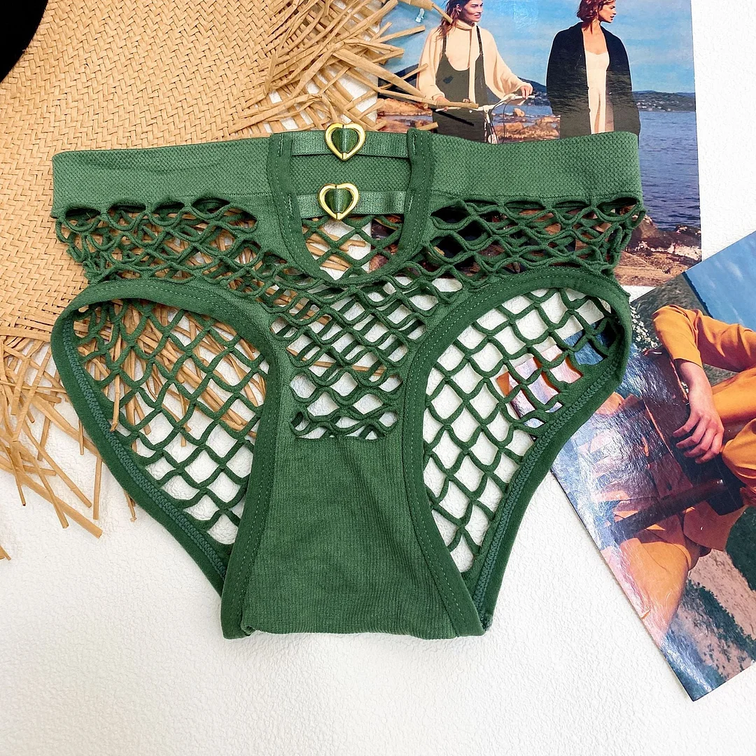 Women's Sexy Lace Underwear Plus Size Fashion Hollow Out Briefs Mid Waist Seamless Comfort Underpants Female Lingerie Panties