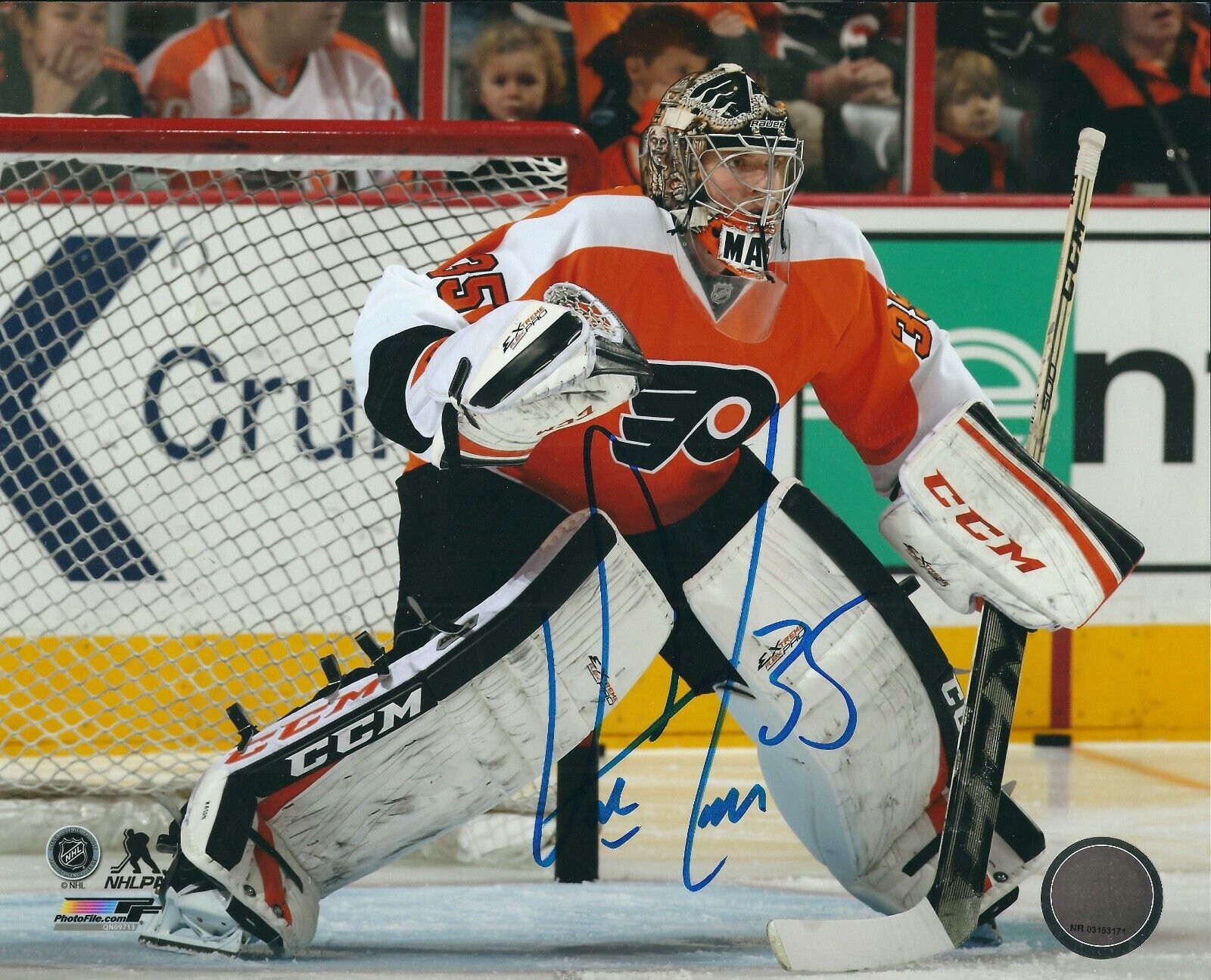 Signed 8x10 STEVE MASON Philadelphia Flyers Autographed Photo Poster painting - COA