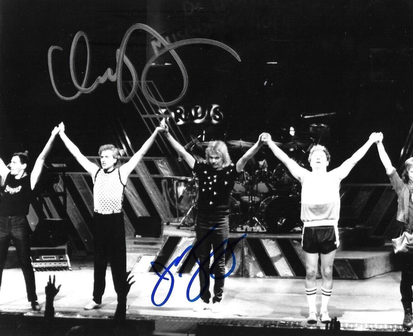 * DENNIS DEYOUNG & JAMES YOUNG * signed 8x10 Photo Poster painting * STYX * COA * 1