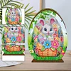 (US Local)3D Wooden Easter Egg Rabbit Special Shaped Diamond Painting Lamp Desk Decor Kits