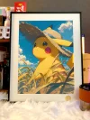 Straw Hat Pikachu Decorative Painting - Pokemon - Xingkong Studio