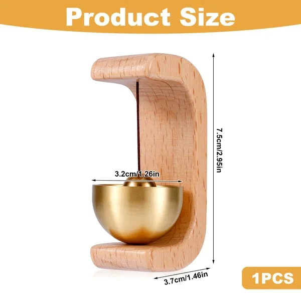 🔔 Magnetic Wooden Doorbell for All Materials
