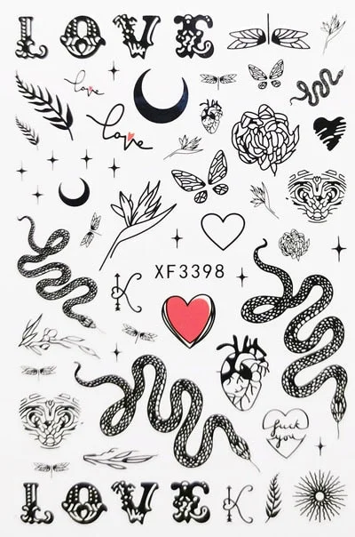 3D Flag Sport Nail Stickers for Manicure Fire Clover Decoration Decals Back Glue Designer Gymnastics Nail Art Sticker