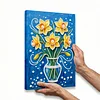 (20x30cm)DIY Flower Vase Framed Handmade Pearl Painting Art Craft Kit Living Home Decor