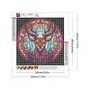 >SALE<5D DIY Full Round Drill Diamond Painting Stained Glass Deer Kit Decor 30x30cm