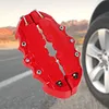2pcs Car Disc Brake Caliper Cover Modification Brake Caliper Cover (Red L)