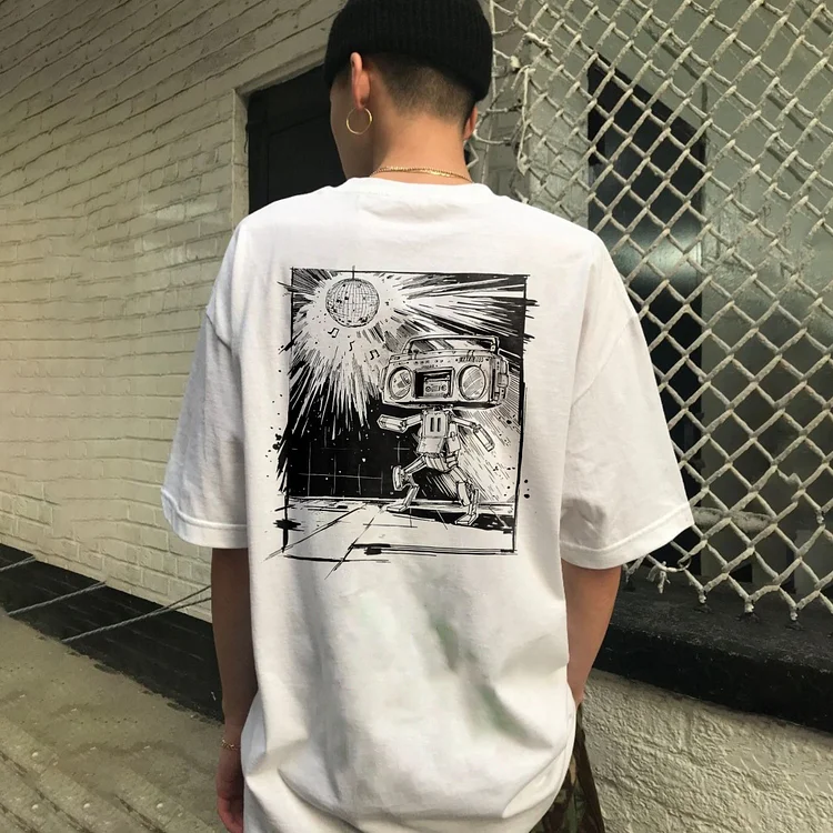 Disco Robot Print T-shirt